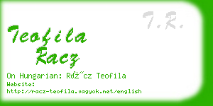 teofila racz business card